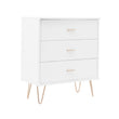 Monroe Solid Wood White Chest of 3 Drawers