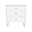 Monroe Solid Wood White Chest of 3 Drawers