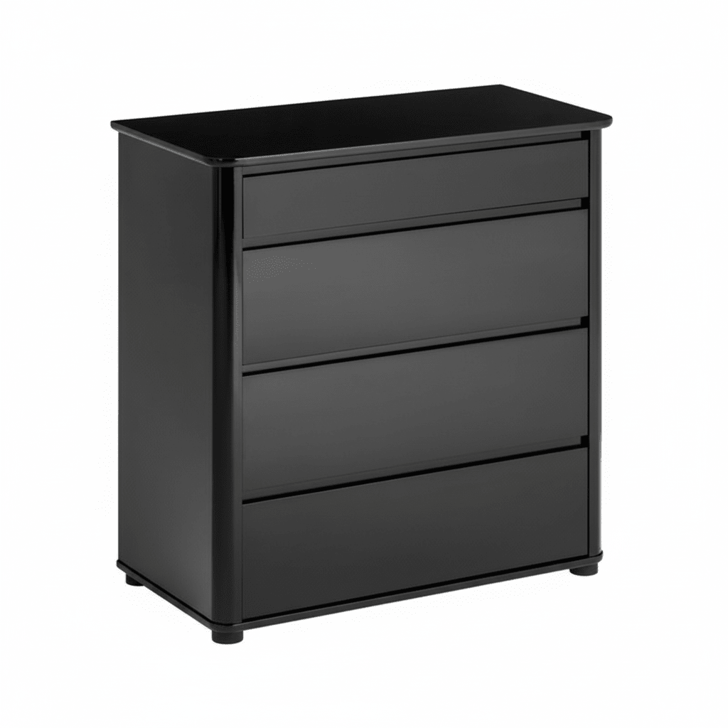 Moritz Black High Gloss 4 Drawer Chest