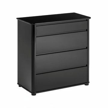 Moritz Black High Gloss 4 Drawer Chest