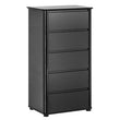 Moritz Black High Gloss 5 Drawer Chest