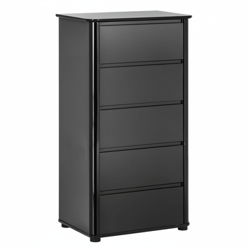 Moritz Black High Gloss 5 Drawer Chest