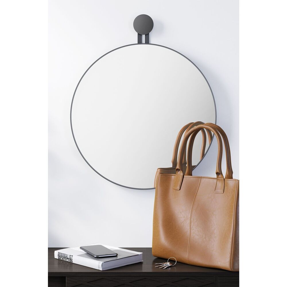Morma Premium Black Wall Mirror - Contemporary 50cm Design