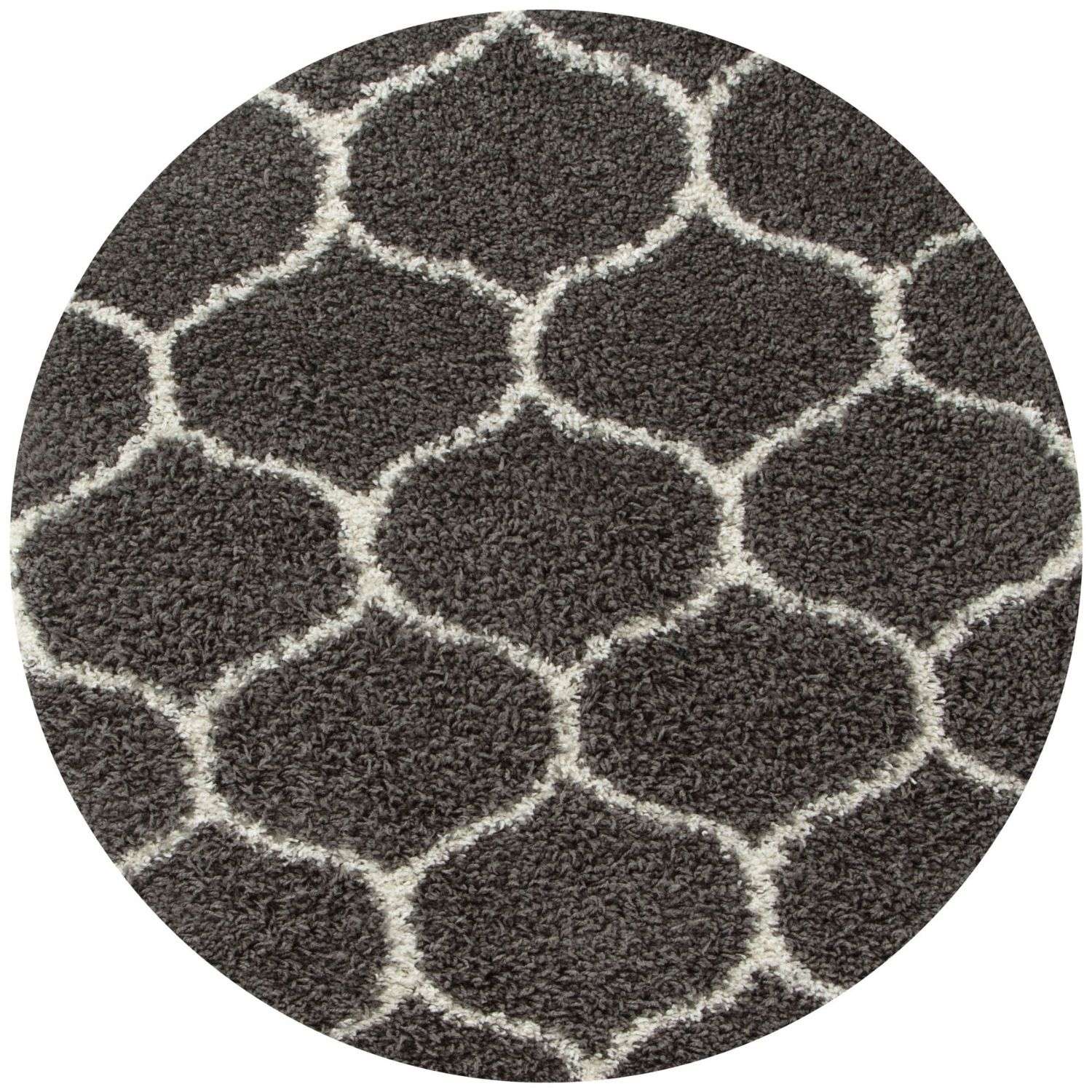 Moroccan Dark Grey Shaggy Rug | 640