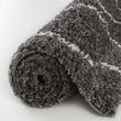 Moroccan Dark Grey Shaggy Rug | 840