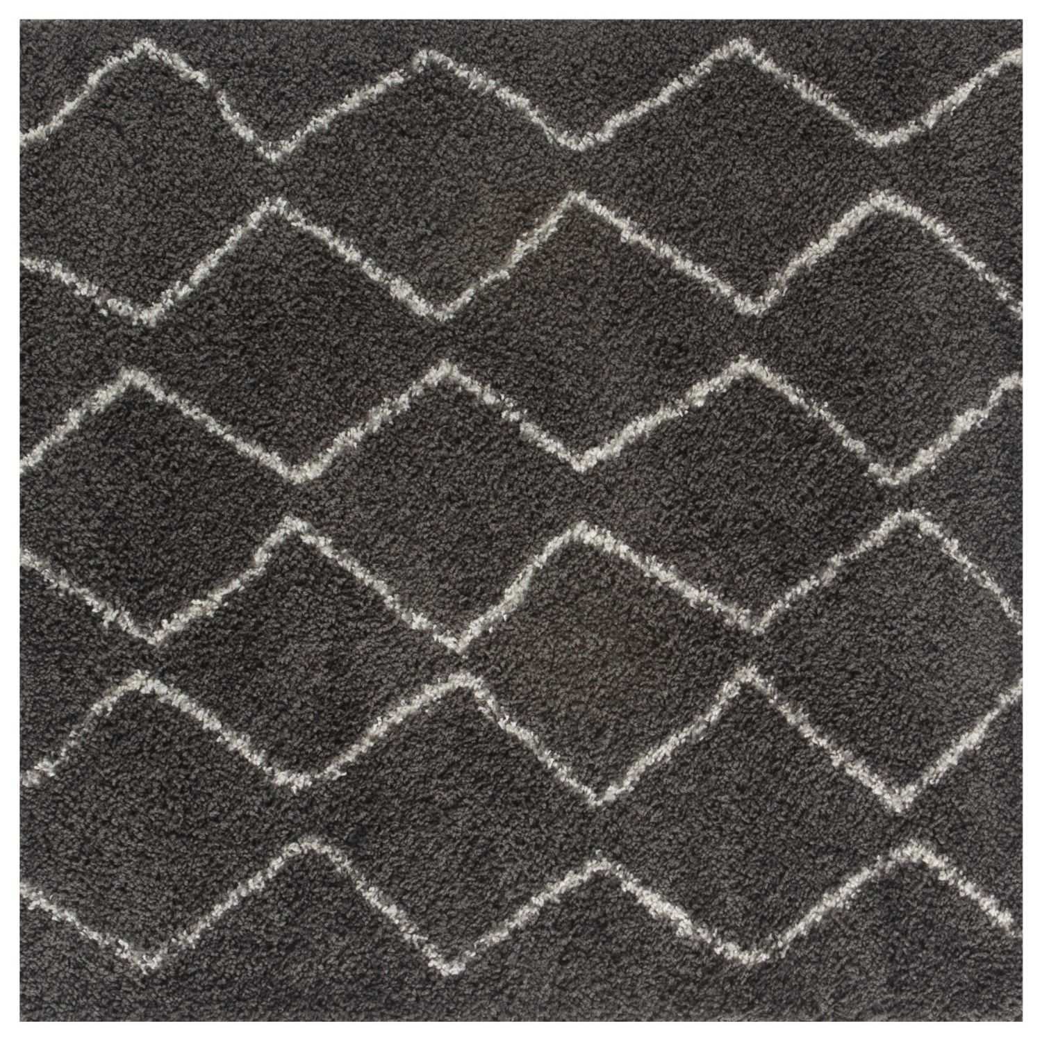 Moroccan Dark Grey Shaggy Rug | 840