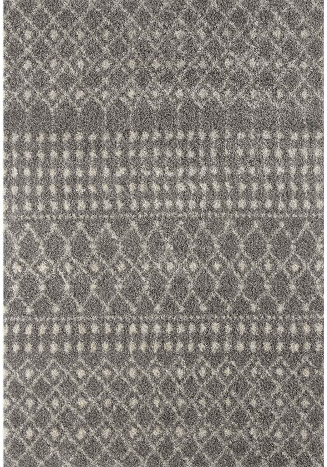 Moroccan Grey Shaggy Rug | 1010