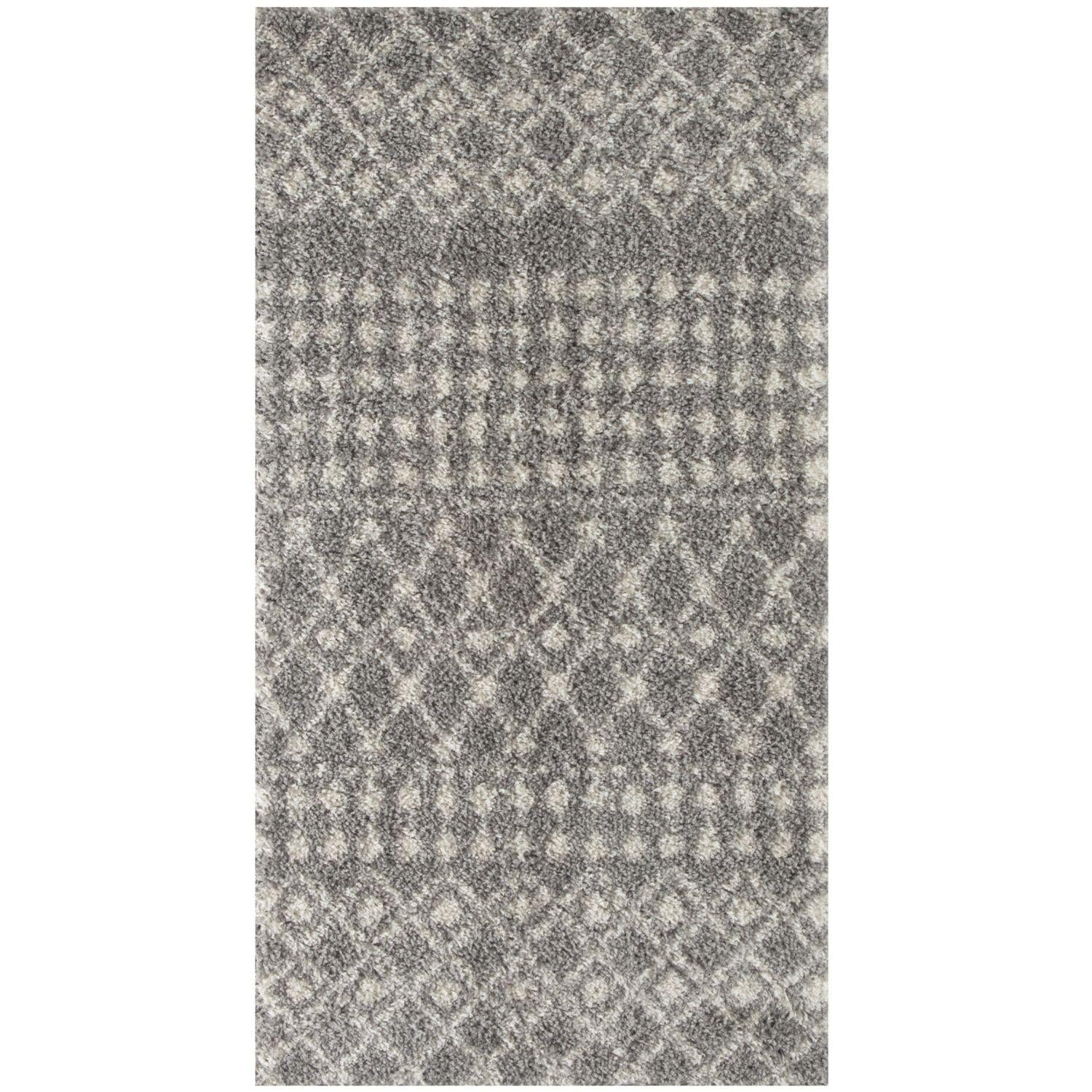 Moroccan Grey Shaggy Rug | 1010