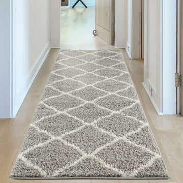 Moroccan Grey Shaggy Rug | 710