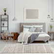 Moroccan Ivory Grey Shaggy Rug | 1000
