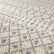 Moroccan Ivory Grey Shaggy Rug | 1000