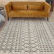 Moroccan Ivory Grey Shaggy Rug | 1000
