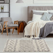 Moroccan Ivory Grey Shaggy Rug | 900
