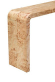 Mota Burl Wood Design Curved Console Table