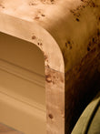 Mota Burl Wood Design Curved Console Table