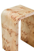 Mota Burl Wood Design Curved Side Table