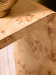 Mota Burl Wood Design Curved Side Table