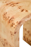 Mota Burl Wood Design Curved Side Table