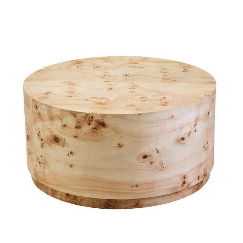 Mota Burl Wood Design Round Coffee Table