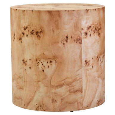 Mota Burl Wood Design Round Side Table