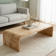 Mota Burl Wood Design Curved Coffee Table
