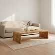 Mota Burl Wood Design Curved Coffee Table