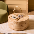 Mota Burl Wood Design Round Coffee Table