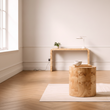 Mota Burl Wood Design Round Side Table