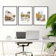 Motivational Office Wall Art Paris Autumn Watercolour wall art 