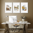 Motivational Office Wall Art Paris Autumn Watercolour wall art 