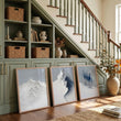 Mountain Drawings Scandinavian Snow Landscape wall art displayed on a wall in a styled room — view 6
