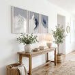 Mountain Drawings Scandinavian Snow Landscape wall art displayed on a wall in a styled room — view 8