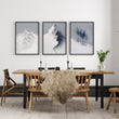 Mountain Painting Snowy Nordic Peaks & Forest Landscape wall art displayed on a wall in a styled room — view 2
