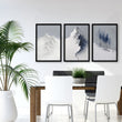 Mountain Painting Snowy Nordic Peaks & Forest Landscape wall art displayed on a wall in a styled room — view 3