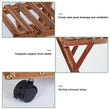 Movable Wood Plant Stand, Triangular Shelf, Flower Pot, Storage Holder, Garden Display, Shelving Rack, Outdoor, Indoor, 6 Tier