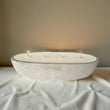 Multi Wick Concrete Oval Loaf Bowl Candle