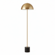 Murdoch Brushed Brass Floor Lamp with Black Marble Base