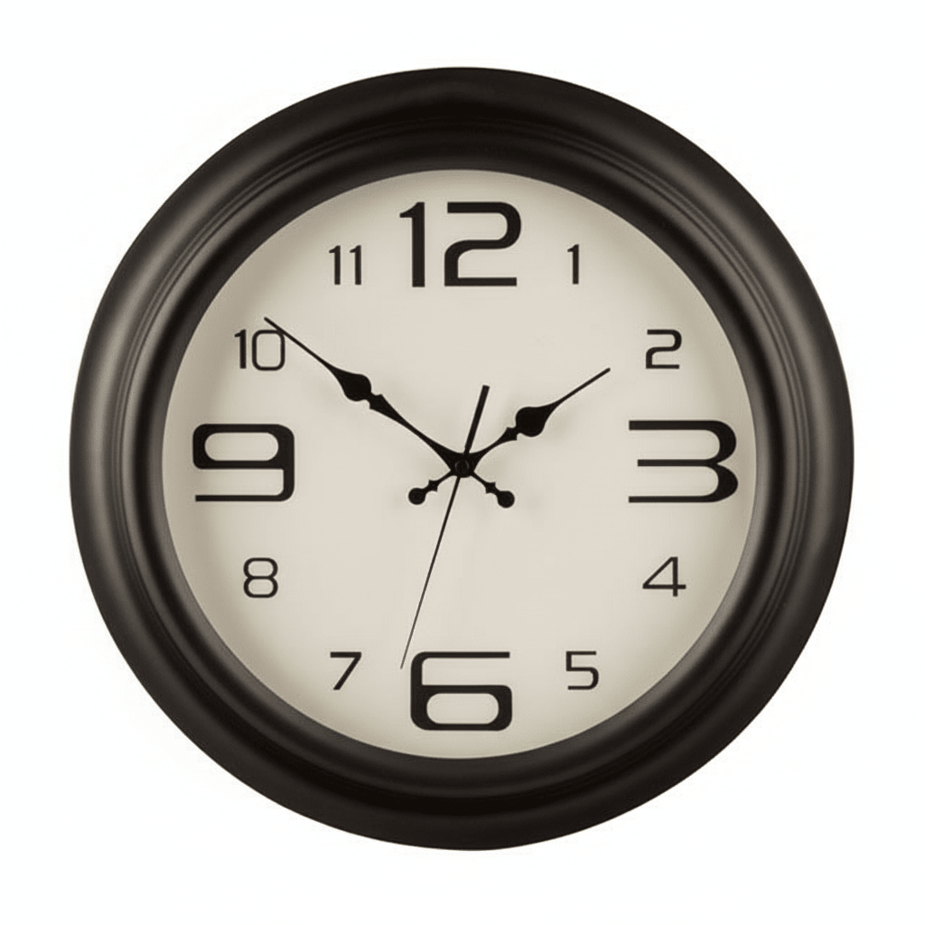 Myers Matt Black Metal Wall Clock