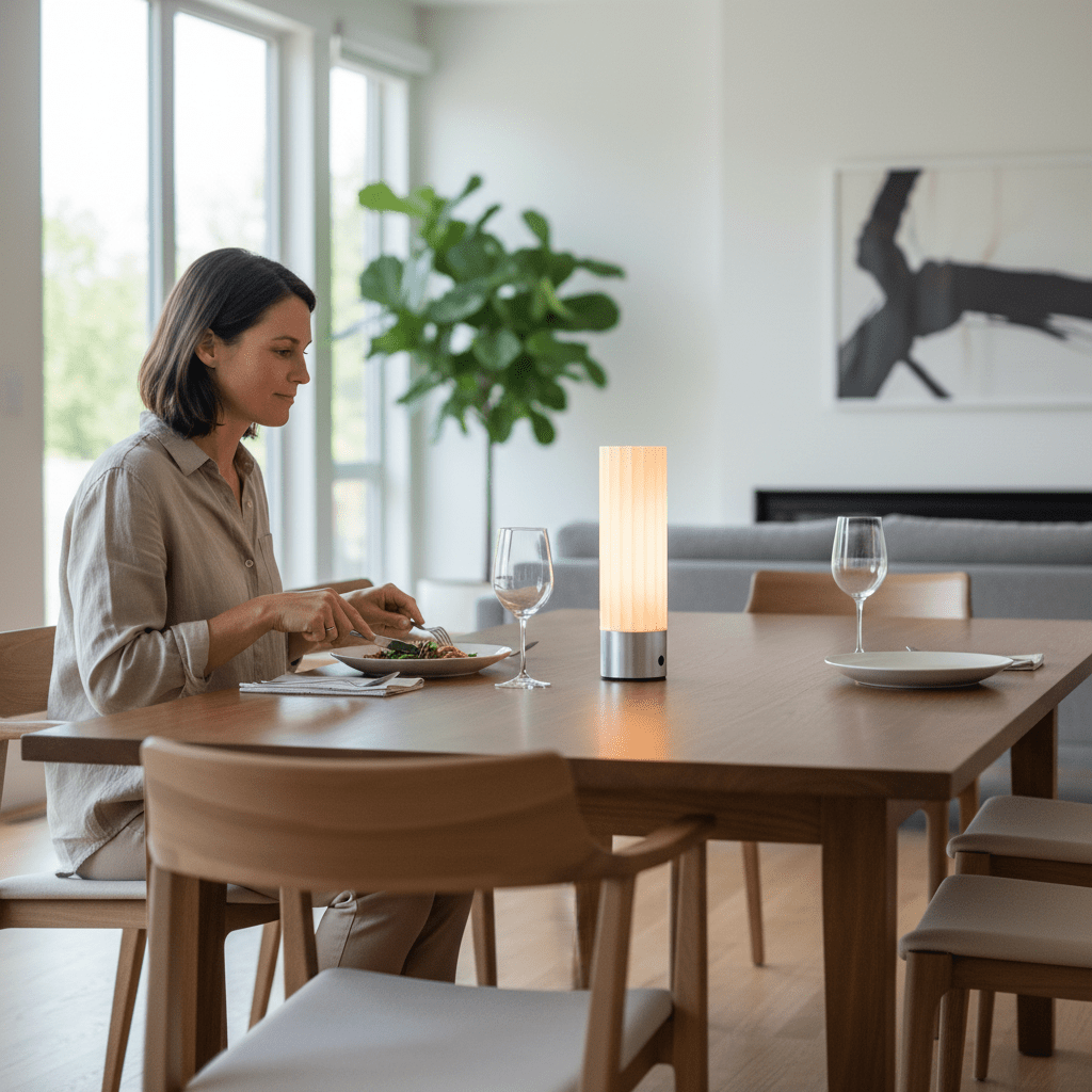 Myna Rechargeable LED Table Lamp - Premium Brushed Steel