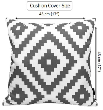 Nairobi Charcoal Waterproof Outdoor Cushions for Patio Garden Beach 17 x 17 inches Stylish Durable Easy to Clean