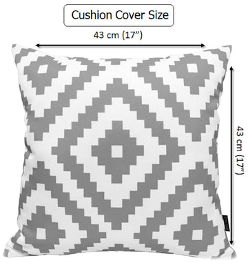 Nairobi Silver Waterproof Outdoor Cushions 17x17 Inches Weather Resistant Durable Polyester Garden Patio