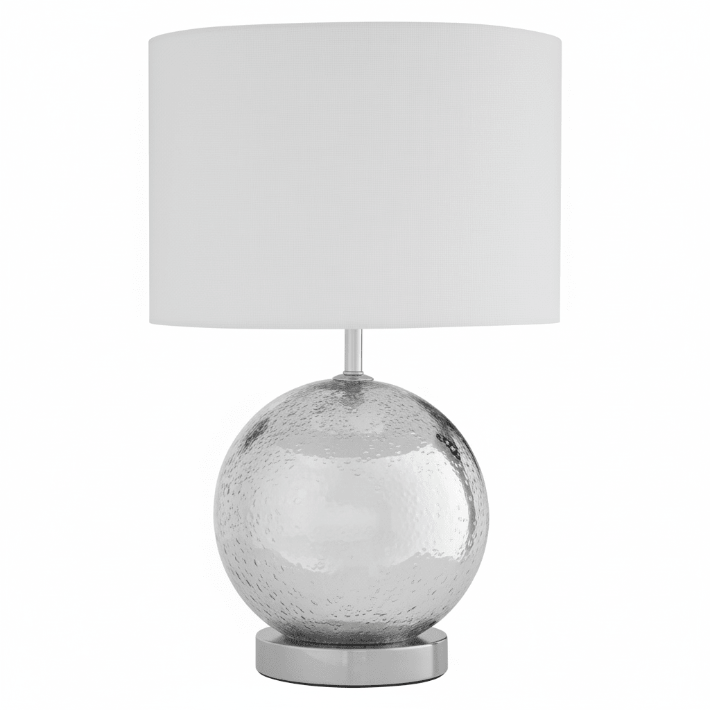Naomi White Fabric Shade Table Lamp