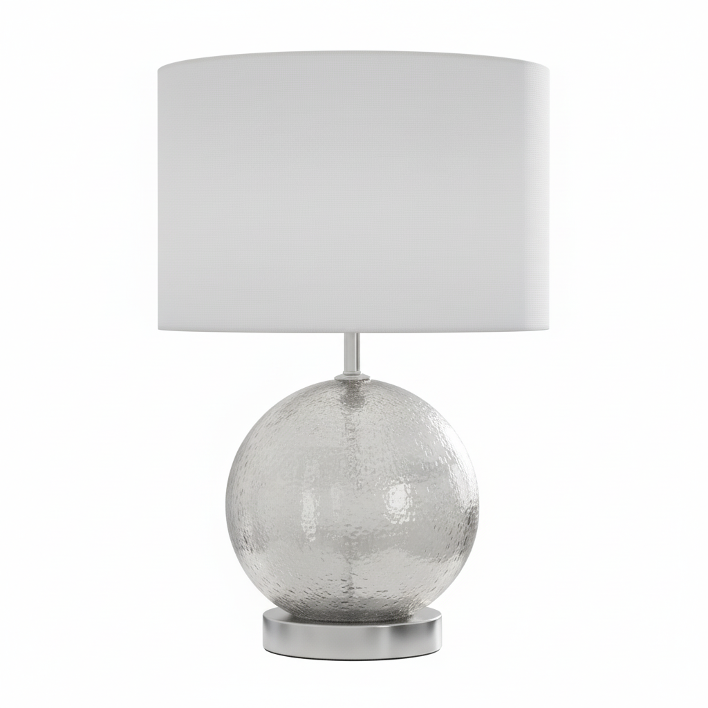 Naomi White Fabric Shade Table Lamp
