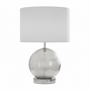 Naomi White Fabric Shade Table Lamp