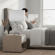Naomi White Fabric Shade Table Lamp