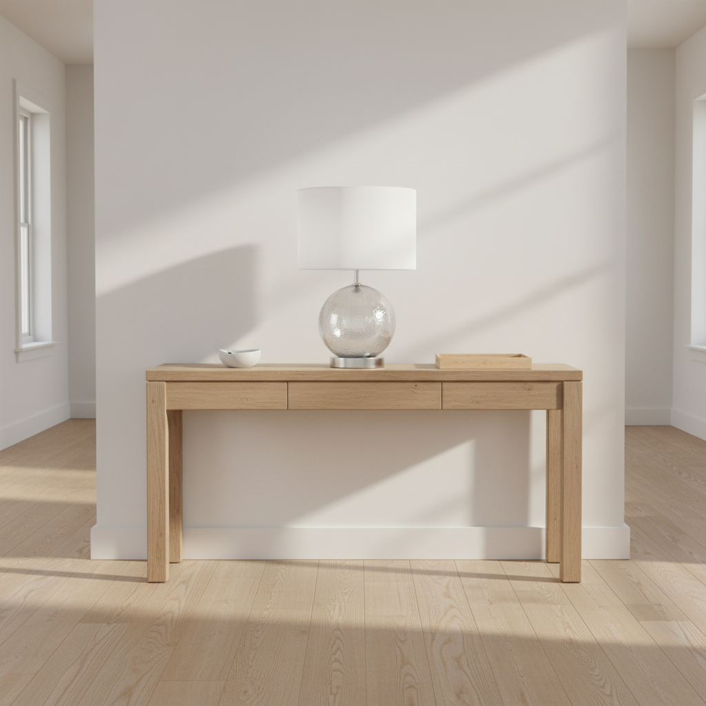 Naomi White Fabric Shade Table Lamp