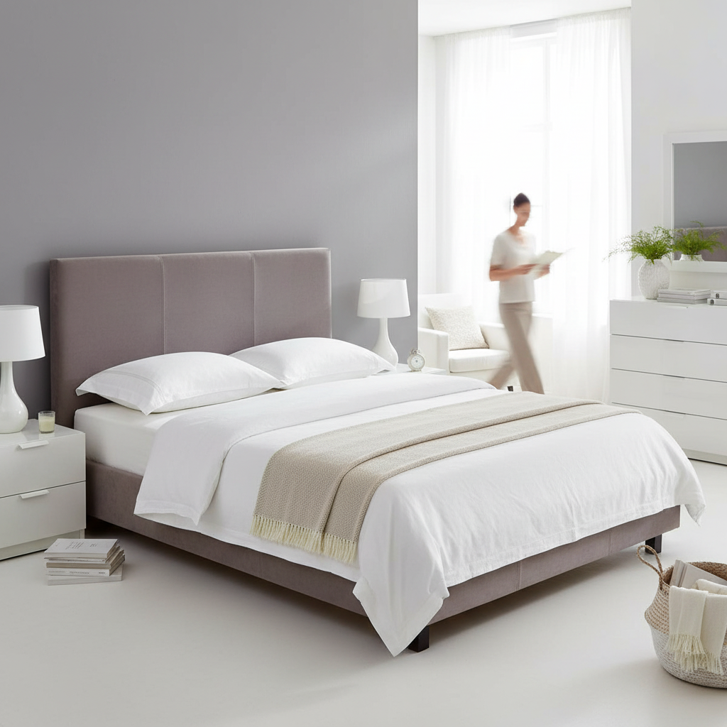Napoli Grey King Bed