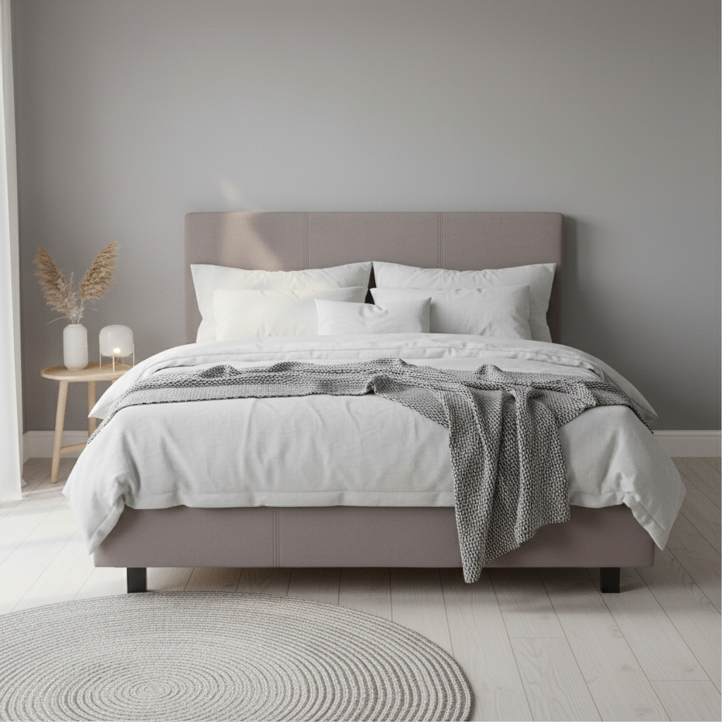 Napoli Grey King Bed