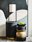 Naro Black And Gold Concrete Look Side Table