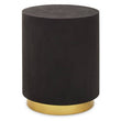 Naro Black And Gold Concrete Look Side Table